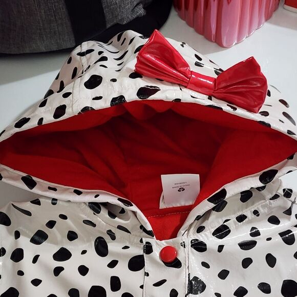 Girls Vintage Disney Store 101 Dalmatians Print Hooded Raincoat Jacket Size 7/8 - Picture 7 of 15